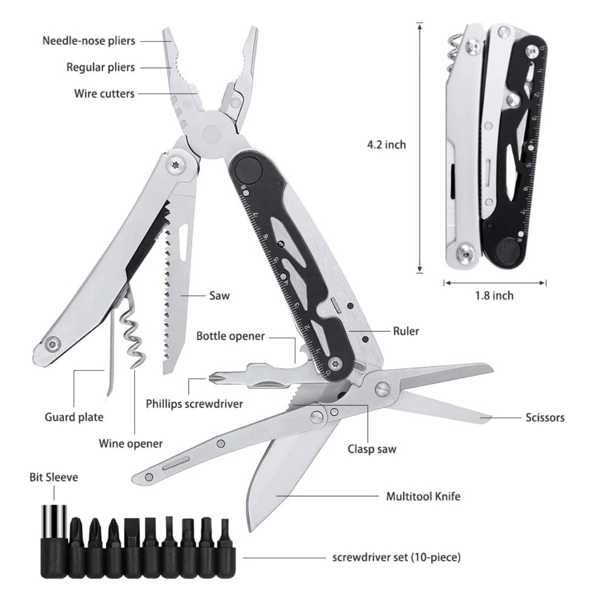 Miniatura 5 de Multiherramienta bolsillo 21 en1 Camping